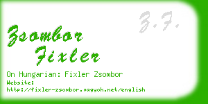 zsombor fixler business card